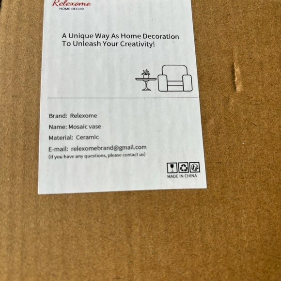 White Checkered Decorative Mosaic Plaid Design Ceramic Vase, 9.5 Inch - Picture 5 of 6